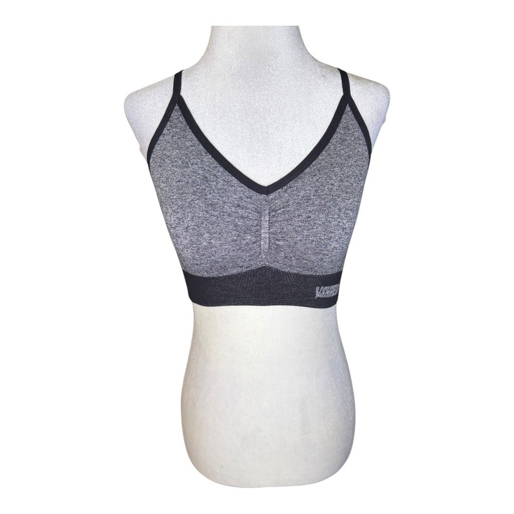 Spiritual Gangster Seamless Sports Bra XS S Grey Black Yoga Workout Activewear